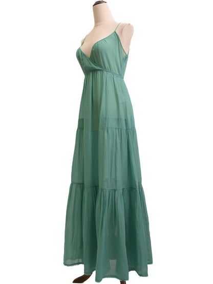 Excellent Antonio Marras Blue Maxi Dress Size M Cotton Sleeveless