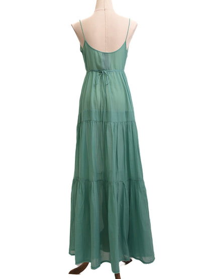 Excellent Antonio Marras Blue Maxi Dress Size M Cotton Sleeveless