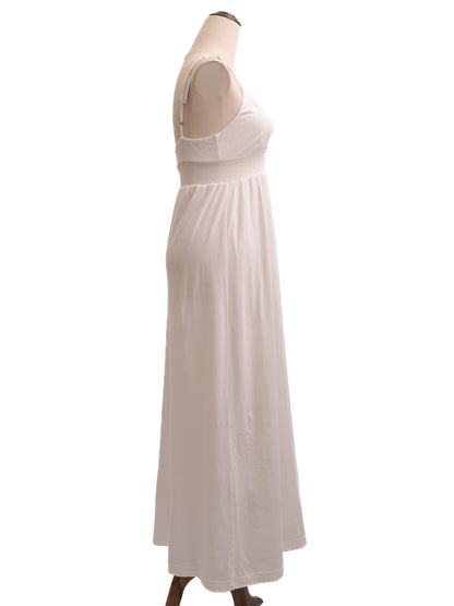 Excellent Standard James Perse White Cotton Sleeveless Dress Size S