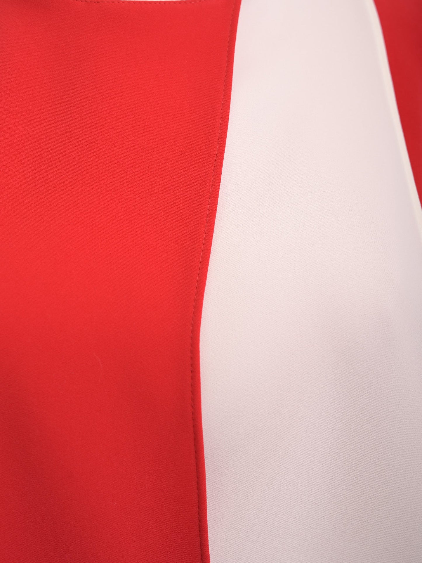 excellent carolina herrera red & white sleeveless blouse size s