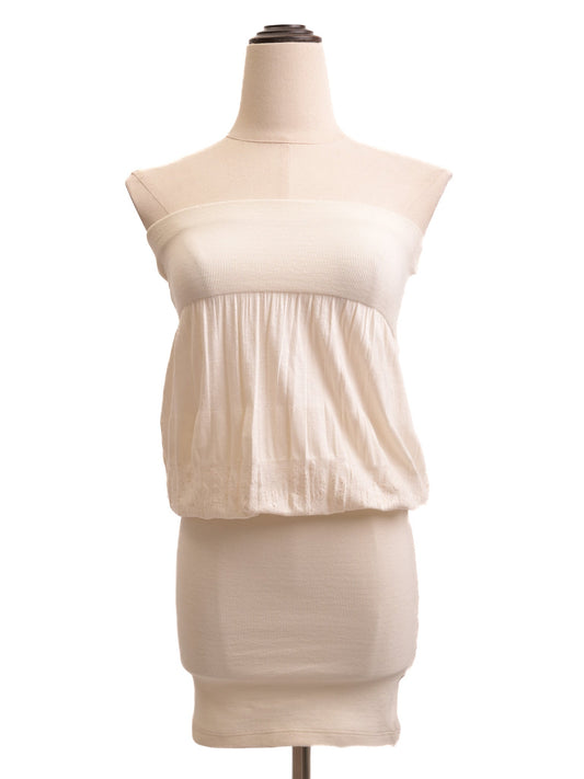 NEW Patrizia Pepe Strapless White Viscose Dress Size XXS