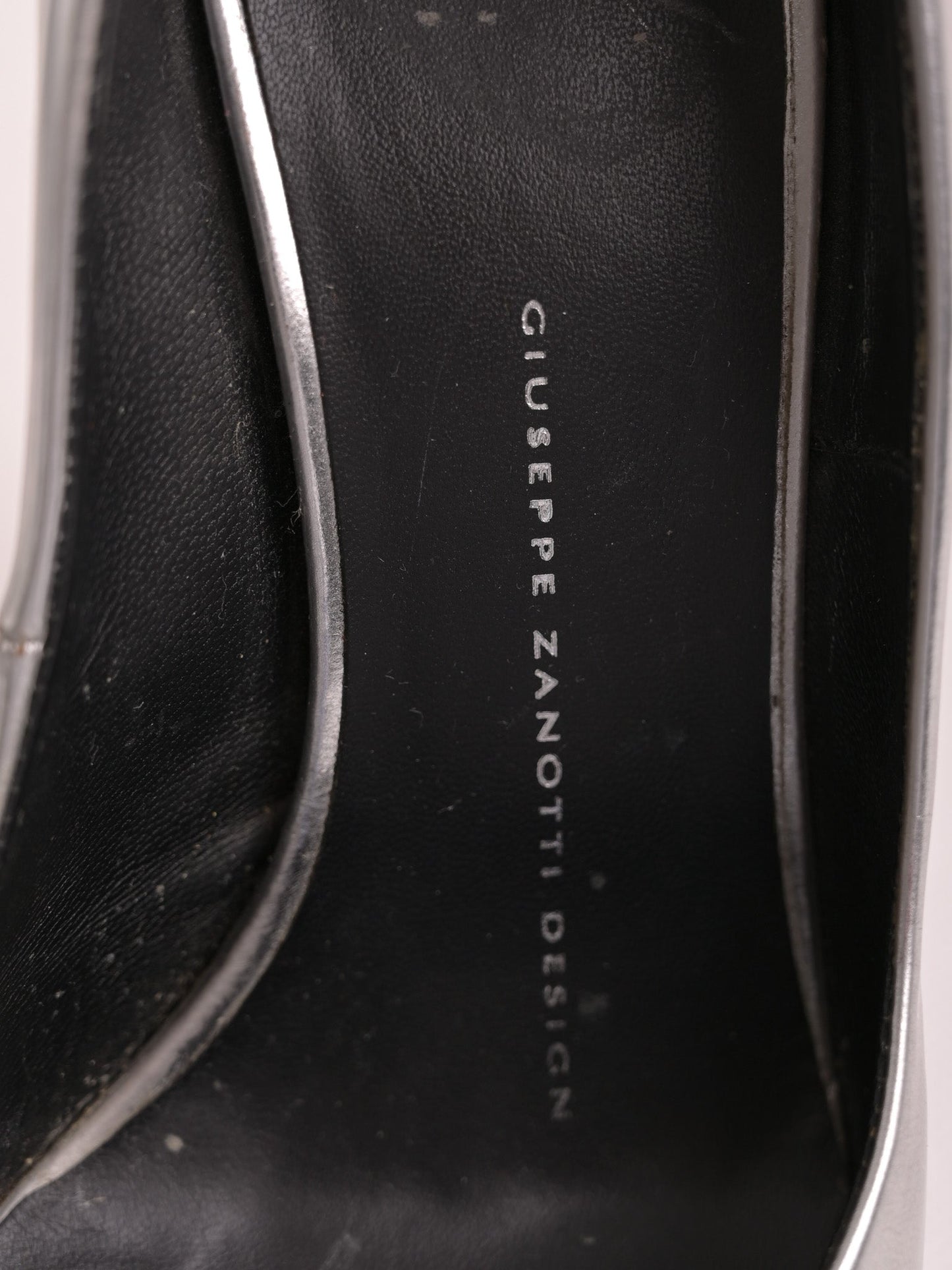 average giuseppe zanotti gray leather high-heeled shoes size 36