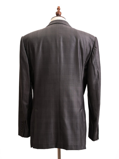 Excellent Gucci Gray Wool Men's Plaid Suit Size L