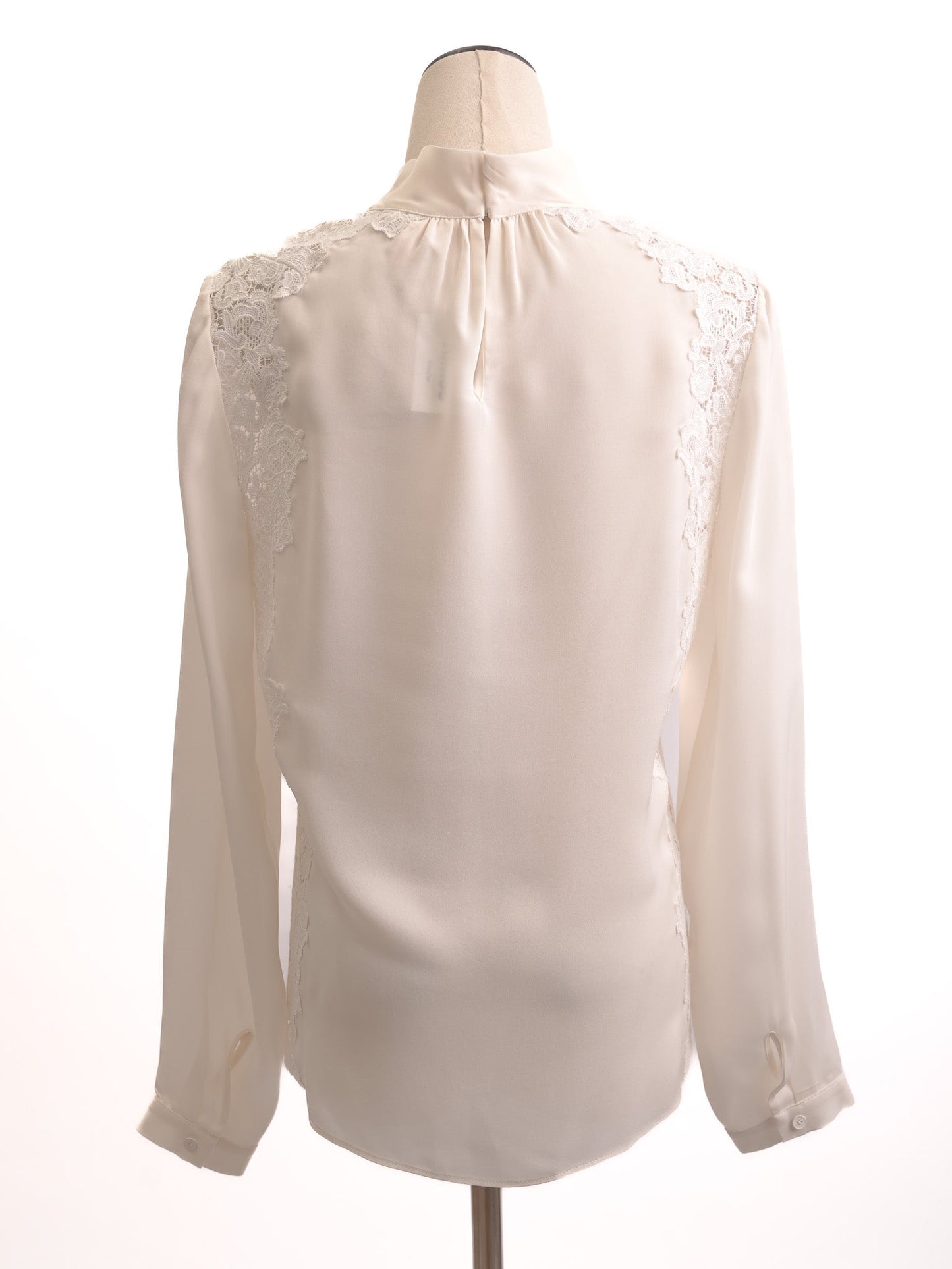 excellent rebecca taylor white lace blouse size s