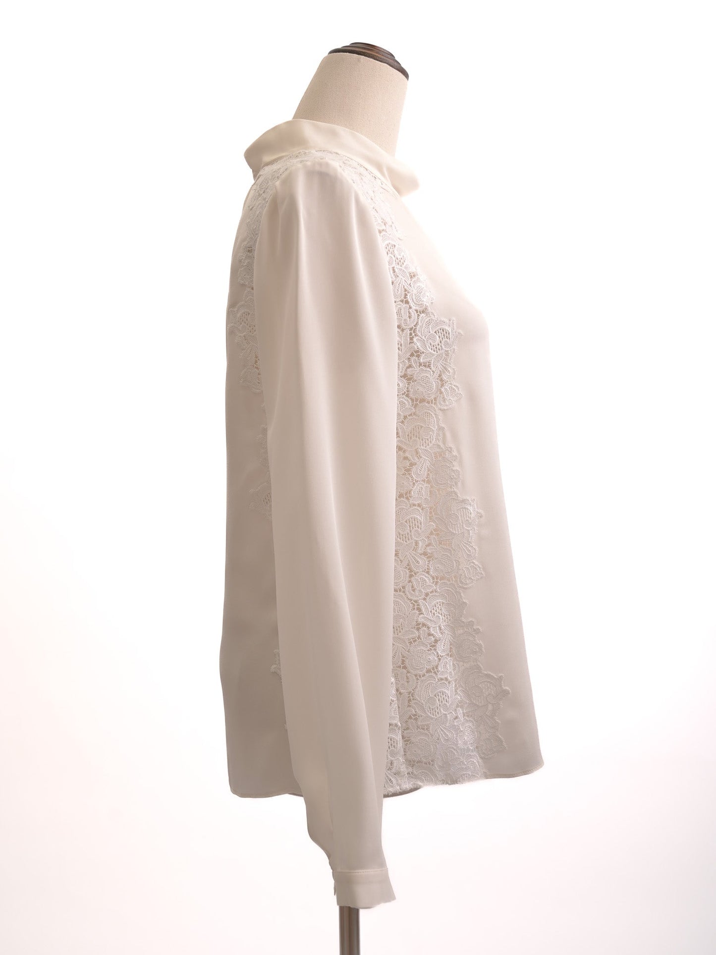 excellent rebecca taylor white lace blouse size s