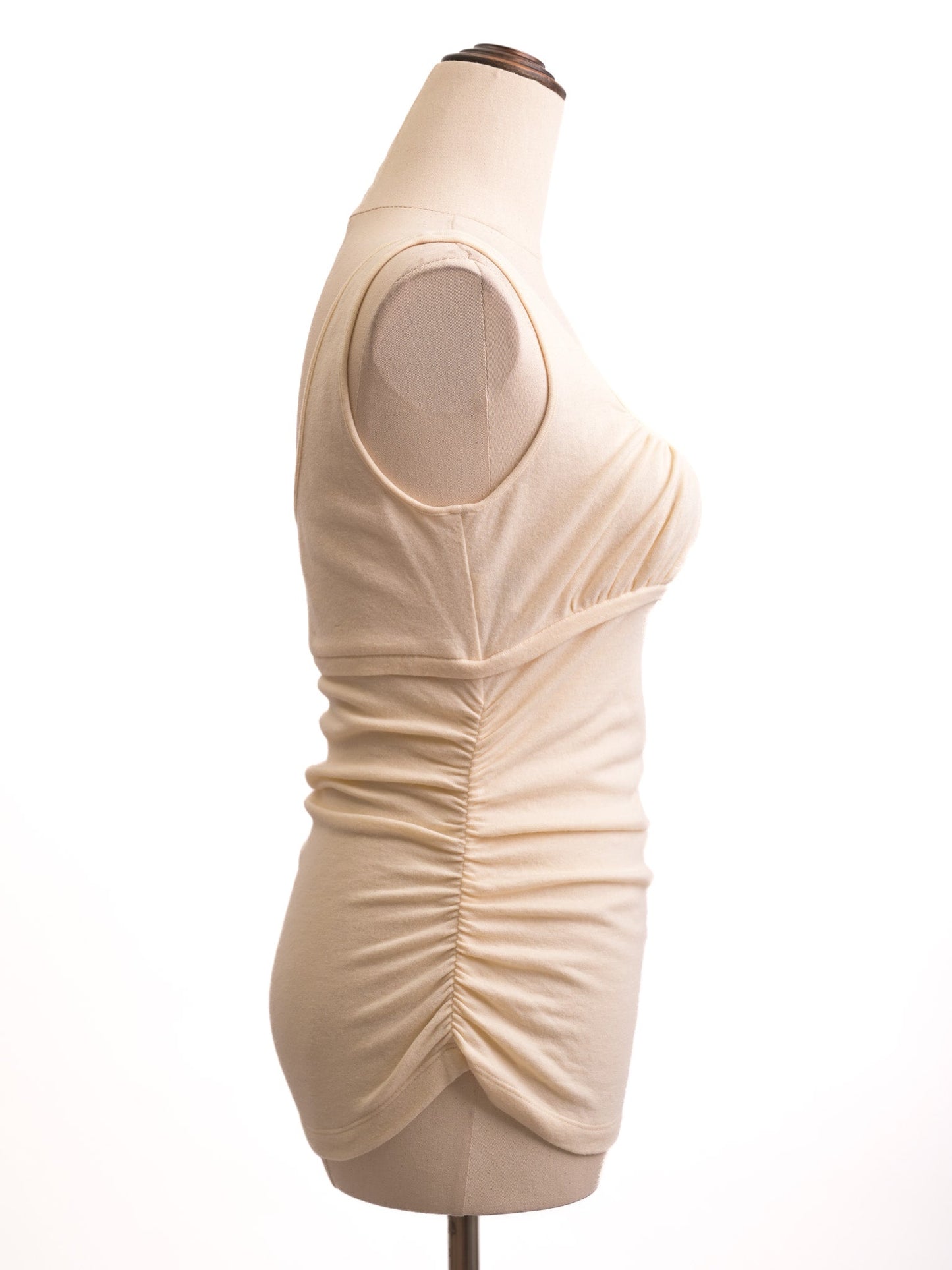 excellent narciso rodriguez white wool sleeveless top size m