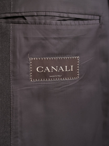 Canali Black Suit Jacket & Trousers Set Size L Excellent Condition