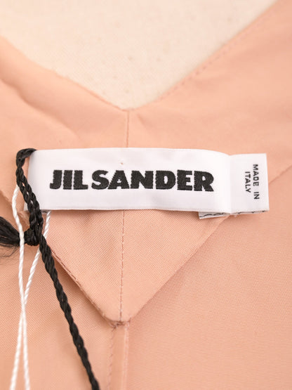 Excellent Jil Sander Pink Viscose Dress Size S with Ruched Sleeves
