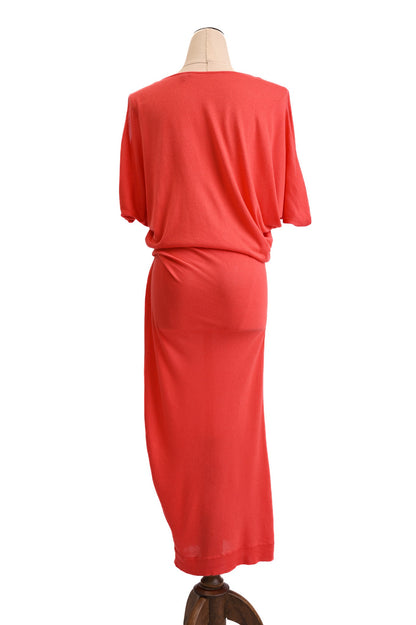 Excellent Alexander McQueen Red Cotton Dress Loose Fit Size N/A