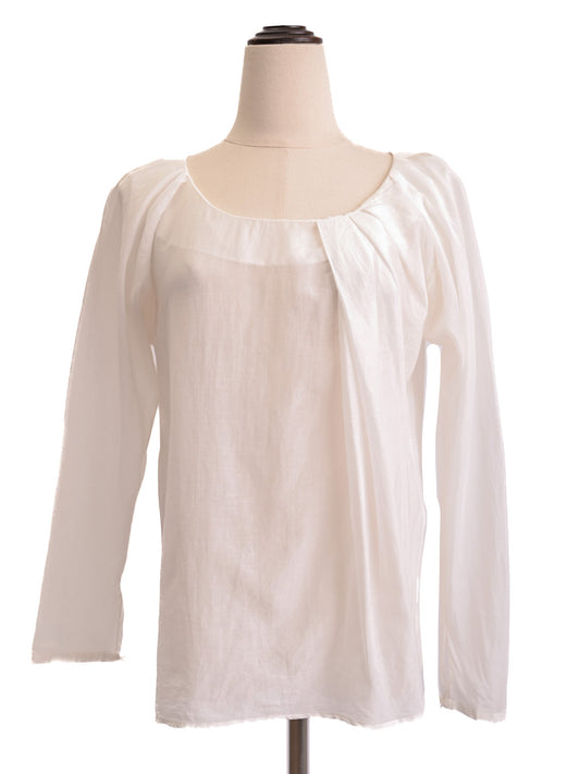 Excellent Kenzo White Cotton Blouse Size XS Women Long Sleeve