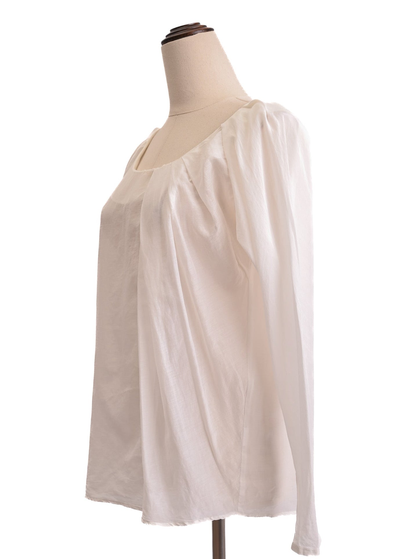 excellent kenzo white cotton blouse size xs women long sleeve