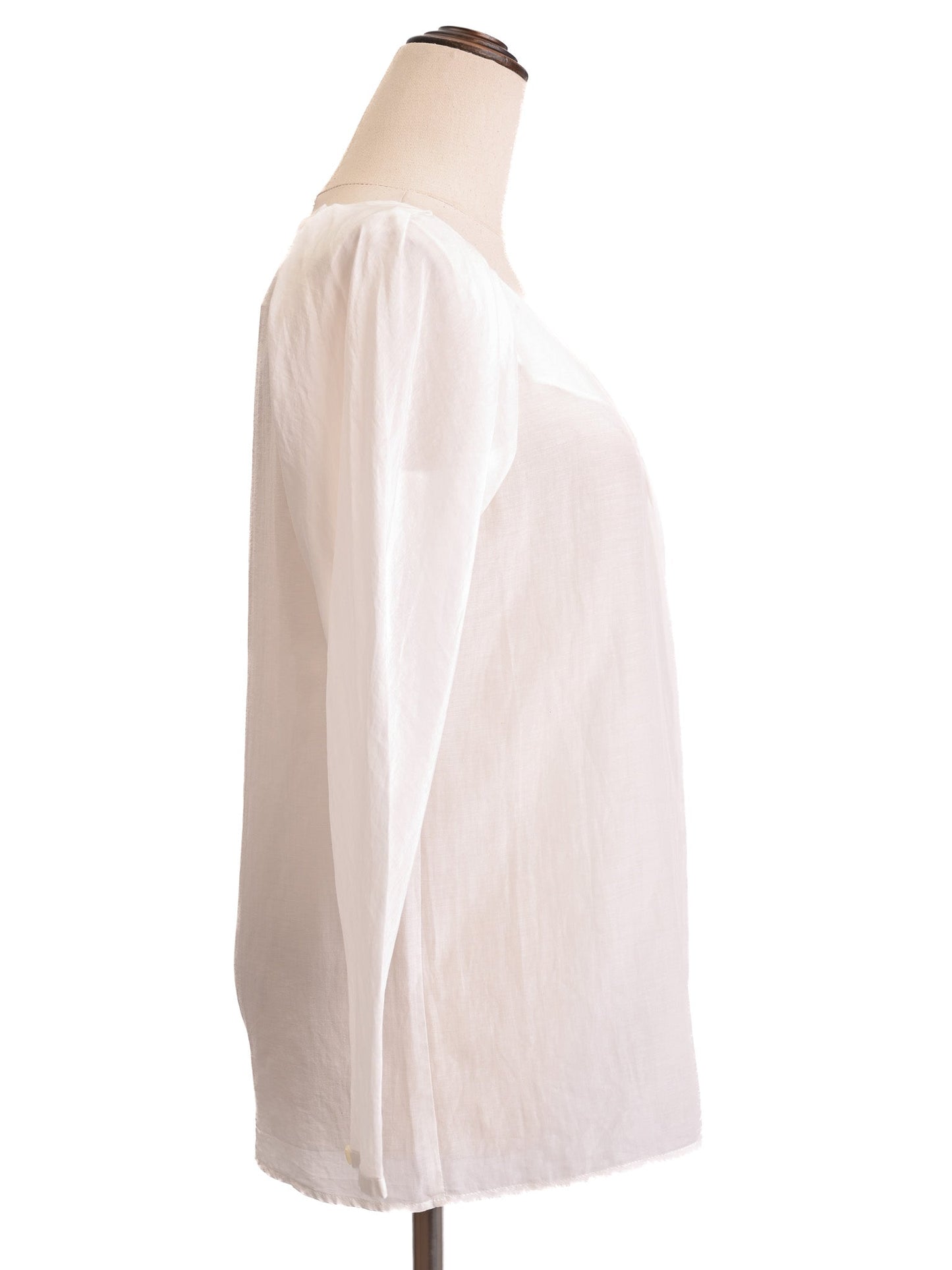 excellent kenzo white cotton blouse size xs women long sleeve