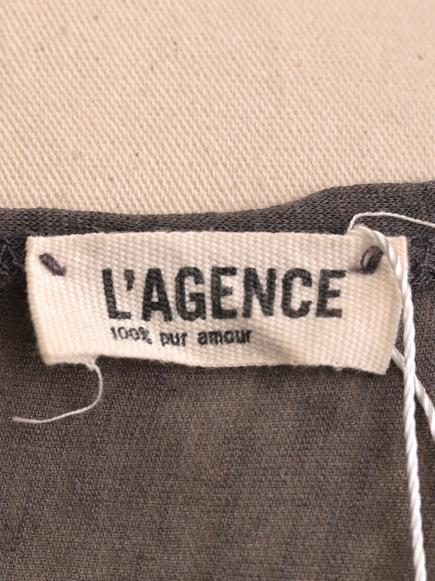 excellent l'agence gray sheer long sleeve top size s