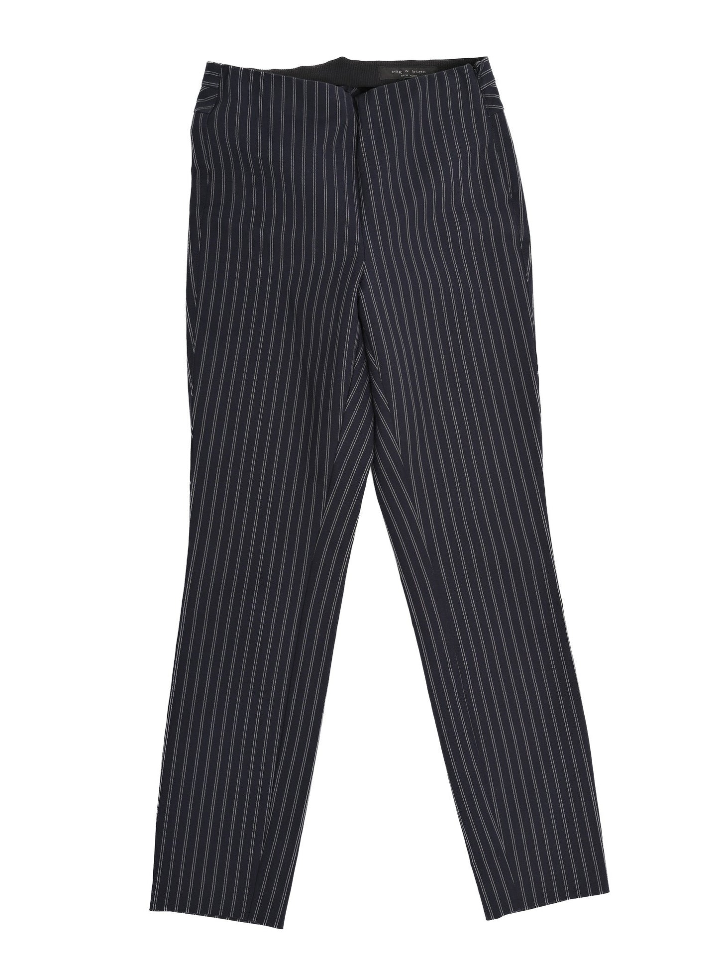 excellent rag&bone black striped pants size xs cotton blend