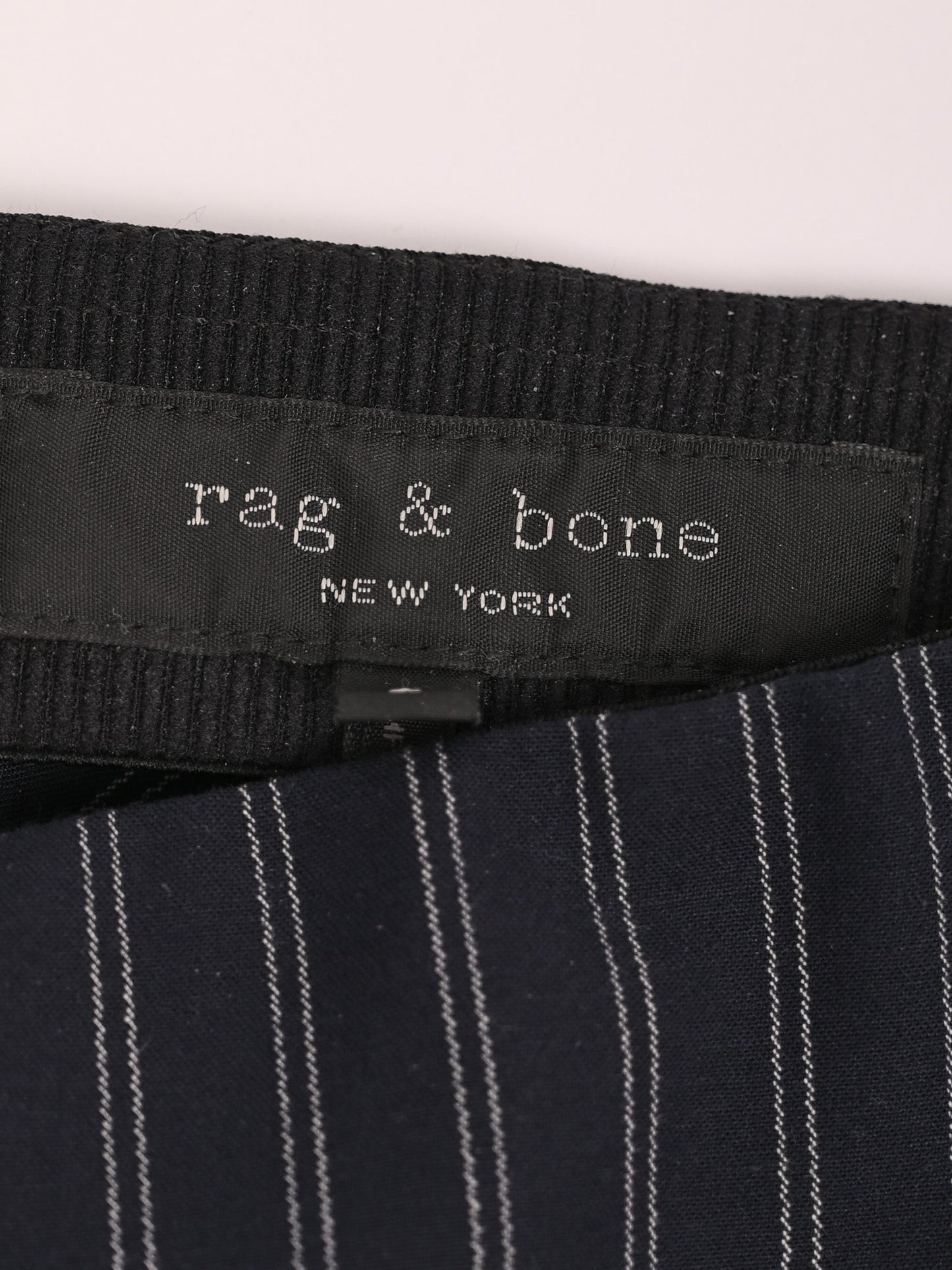 excellent rag&bone black striped pants size xs cotton blend