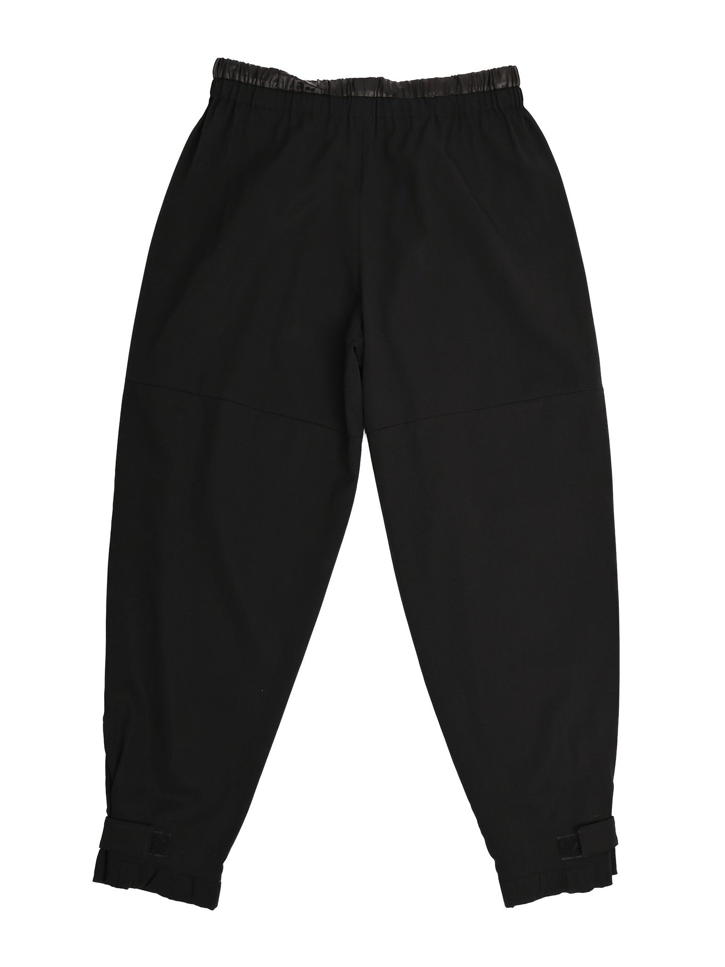 excellent prada black wool pants with adjustable ankle straps
