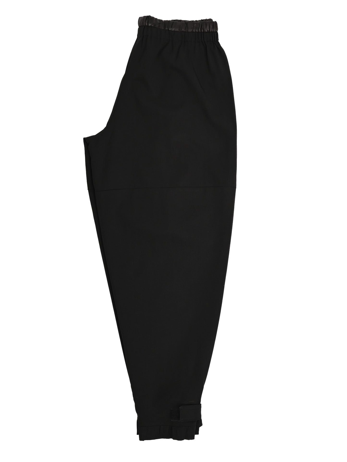 excellent prada black wool pants with adjustable ankle straps