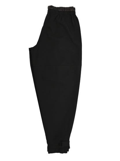 Excellent Prada Black Wool Pants with Adjustable Ankle Straps