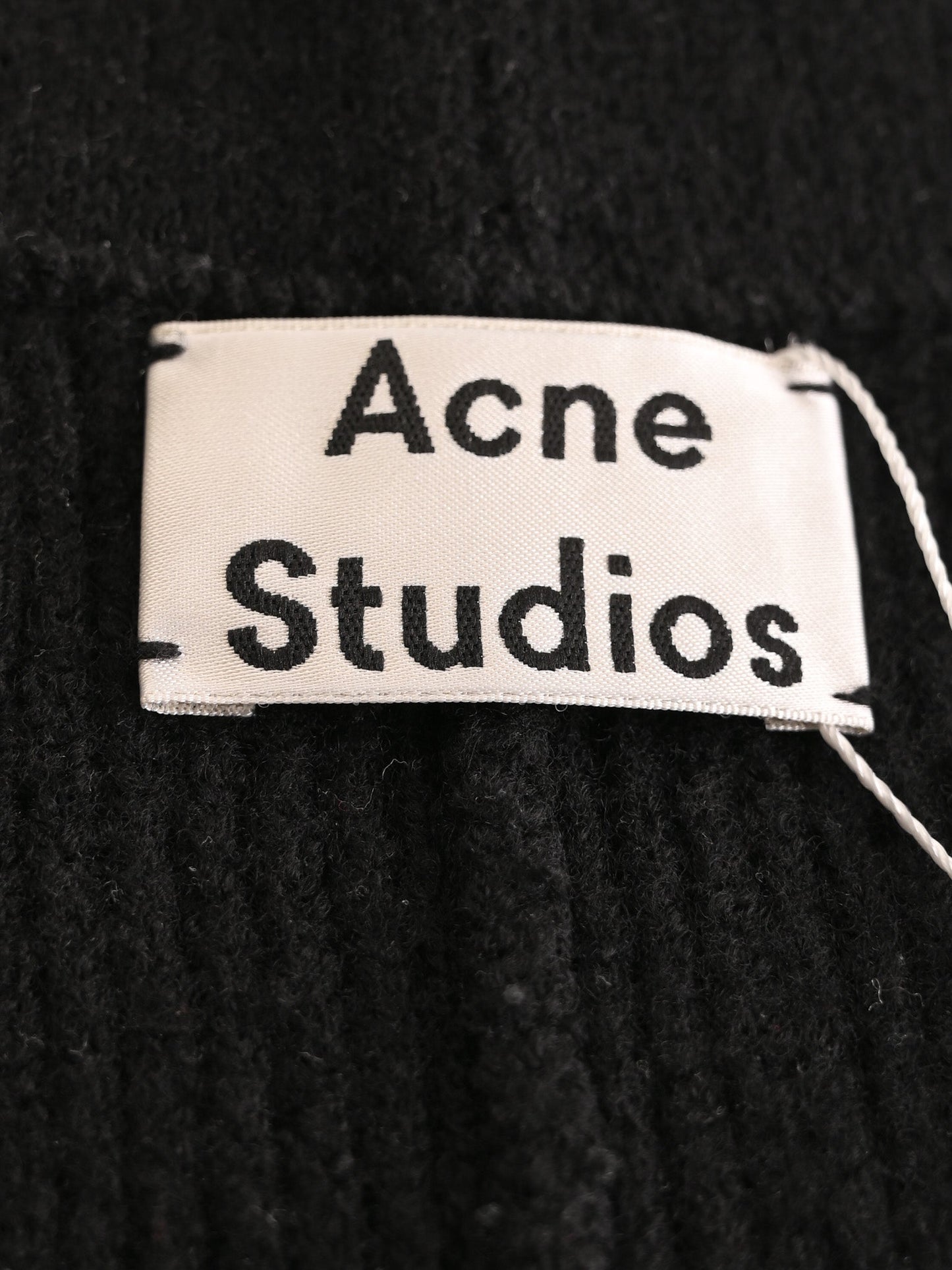 excellent acne studios black wool a-line skirt size s