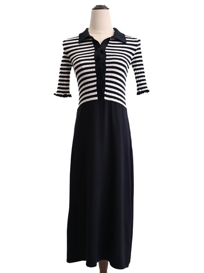 MaxCo Excellent Condition Black & White Striped Dress Size XS