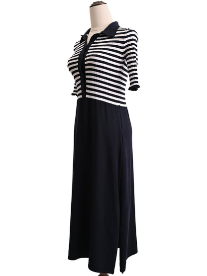 MaxCo Excellent Condition Black & White Striped Dress Size XS