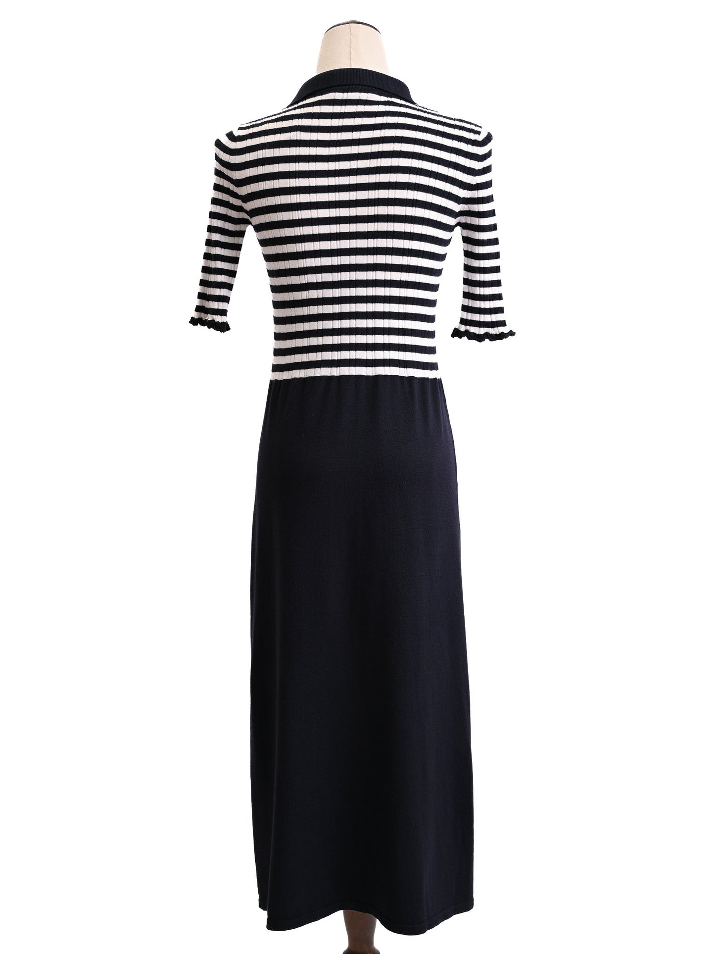 maxco excellent condition black & white striped dress size xs