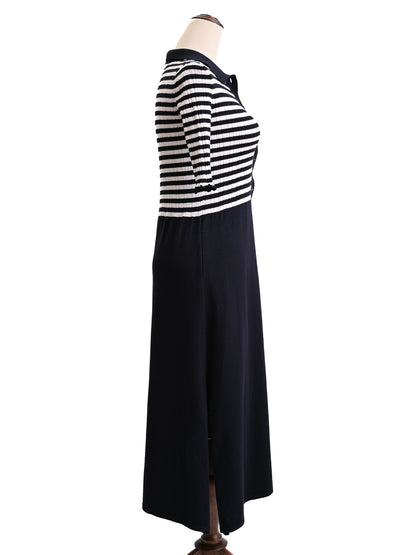 MaxCo Excellent Condition Black & White Striped Dress Size XS