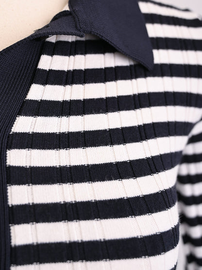 MaxCo Excellent Condition Black & White Striped Dress Size XS