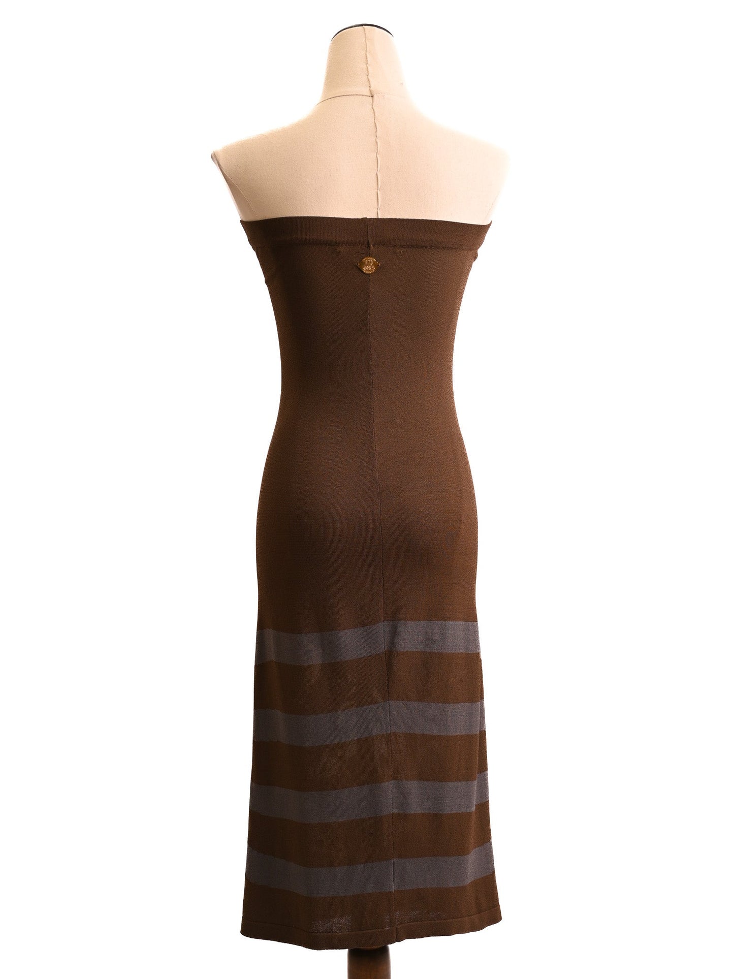 excellent frankie morello orange strapless dress size s with horse motif