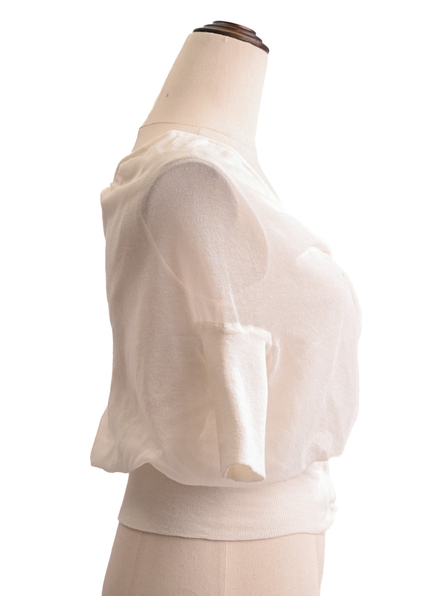 excellent alberta ferretti white cotton blouse size xxs