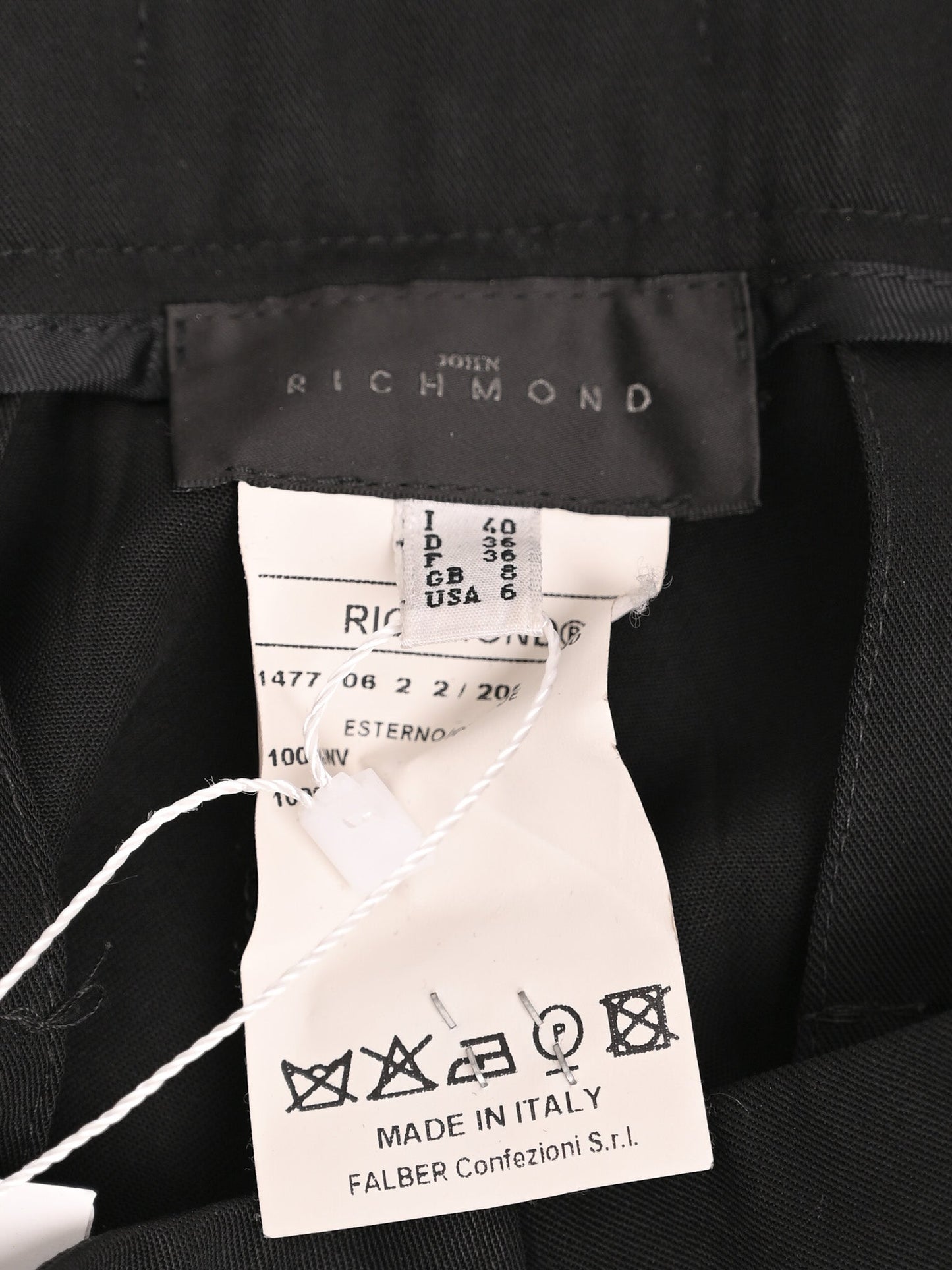 excellent richmond black wool trousers size s for women
