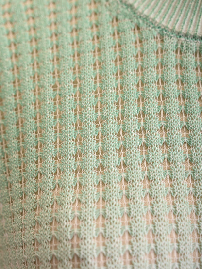 Excellent Kenzo Women's Light Green Gradient Sweater Size M Nylon