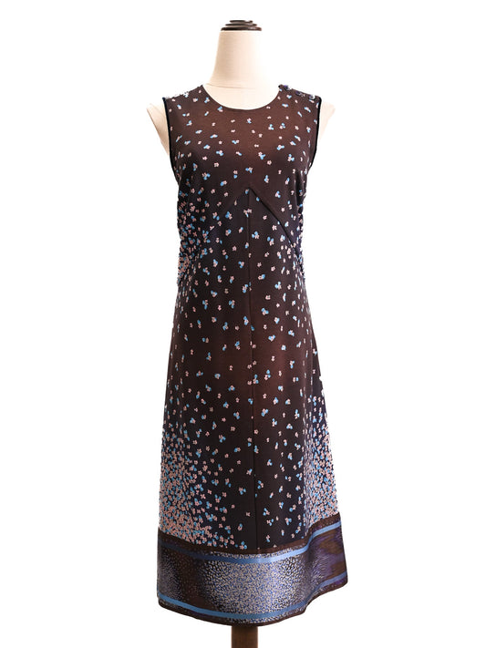 Good Roberto Cavalli Orange Floral Print Sleeveless Dress Size L