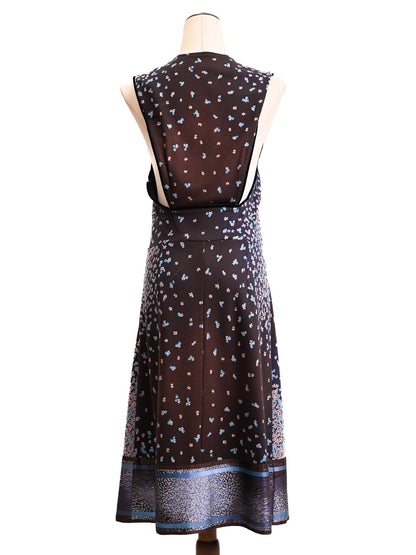 Good Roberto Cavalli Orange Floral Print Sleeveless Dress Size L