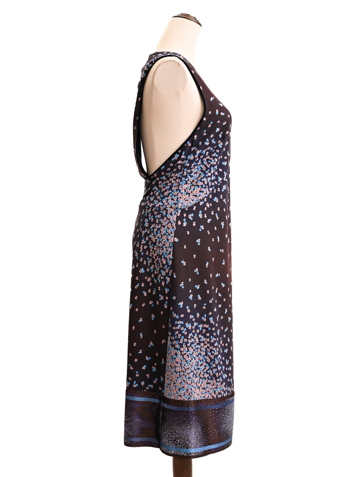 good roberto cavalli orange floral print sleeveless dress size l
