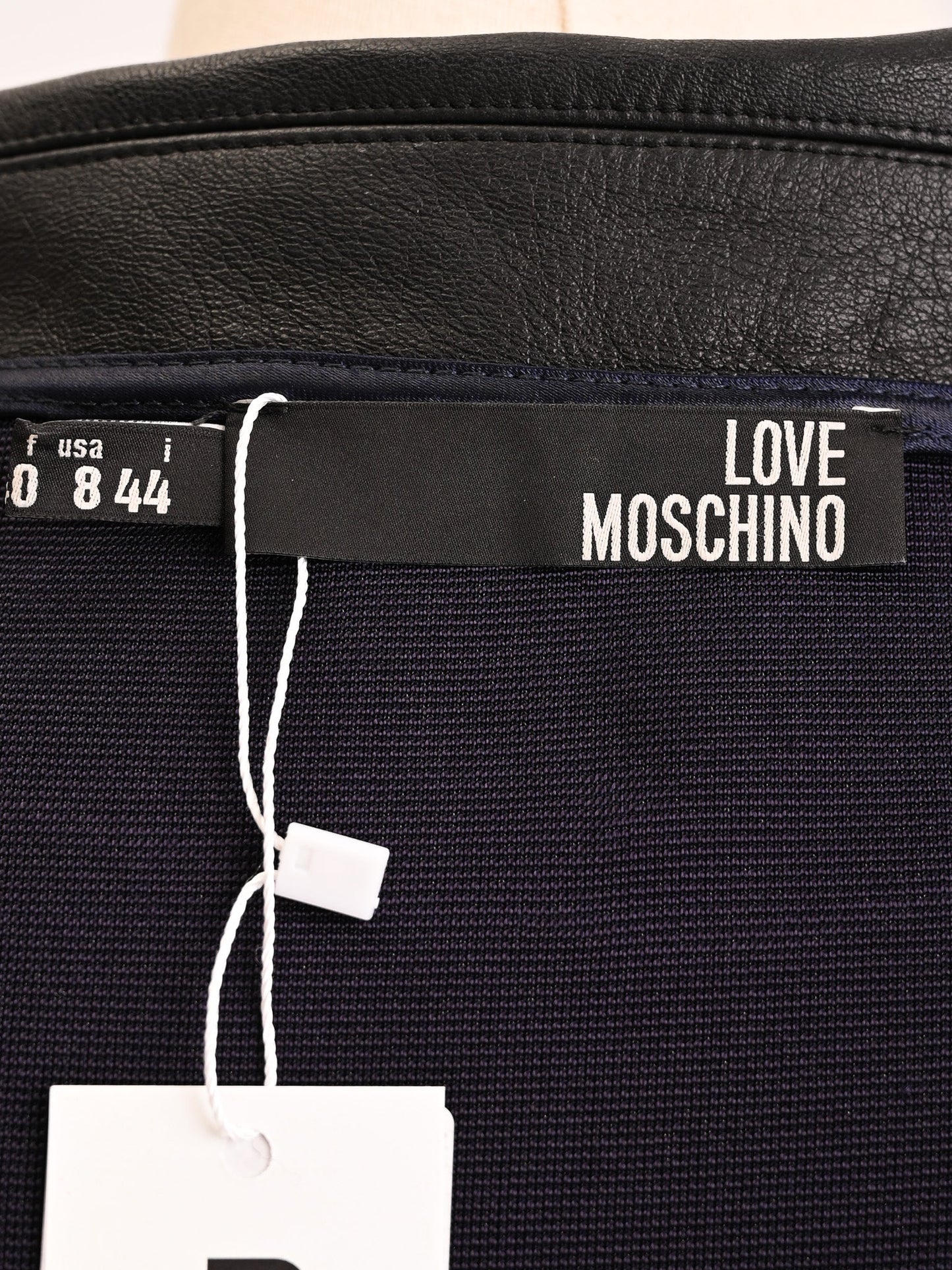 good moschino purple dress with black collar and belt size m
