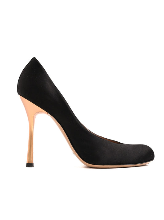 Excellent Emporio Armani Black Leather High-Heeled Shoes Size 38