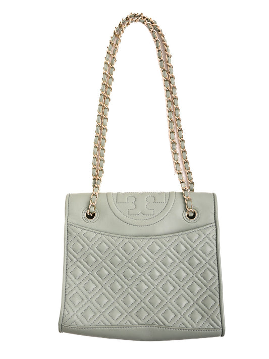 Excellent Tory Burch Blue Leather Handbag with Quilted Design