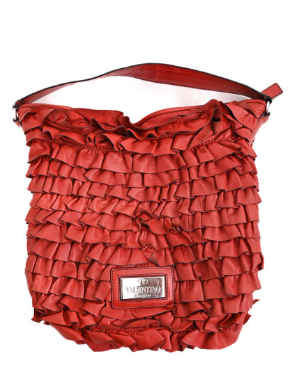 Average Condition Valentino Garavani Red Leather Handbag