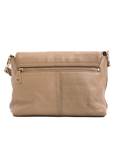 DKNY Gray Pebbled Leather Handbag with Structured Design