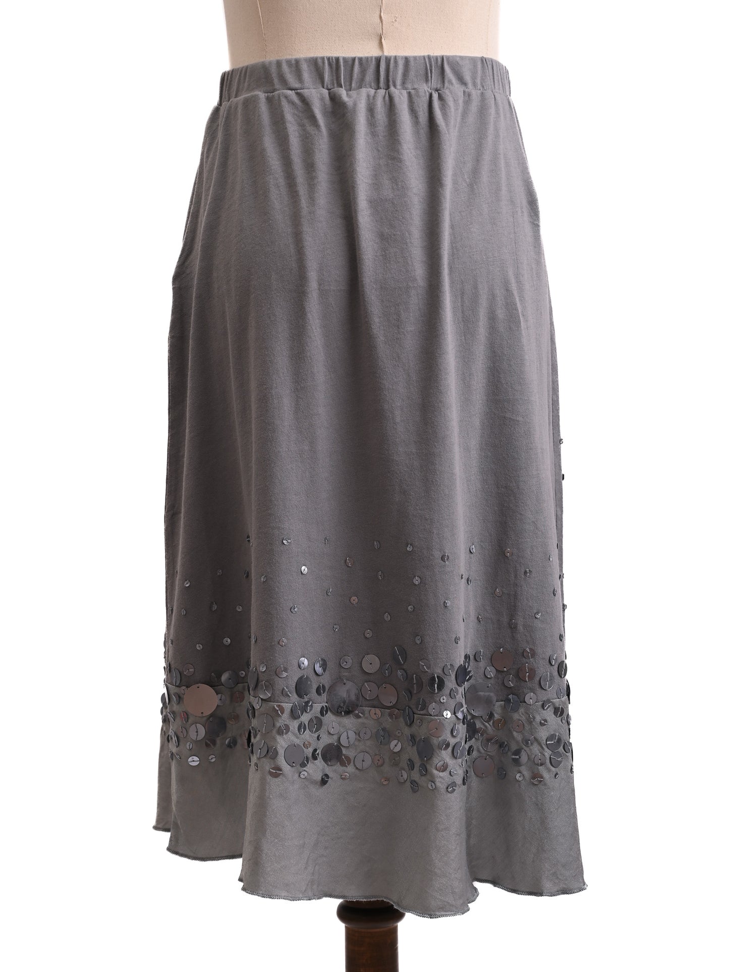 new moschino gray sequin skirt size s women's cotton