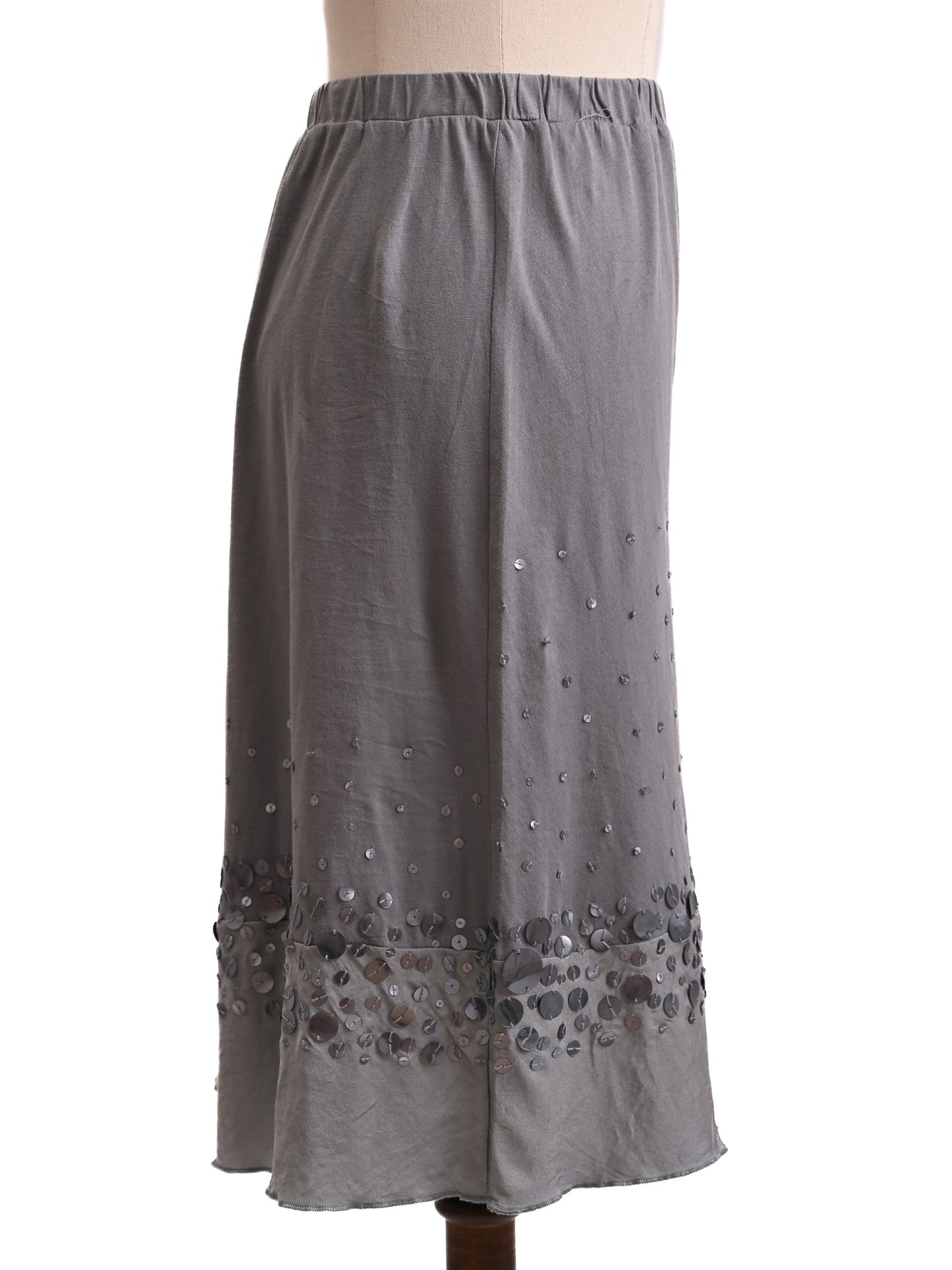 new moschino gray sequin skirt size s women's cotton