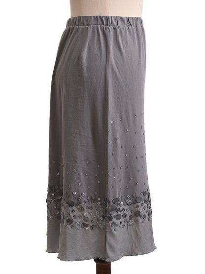 NEW Moschino Gray Sequin Skirt Size S Women's Cotton