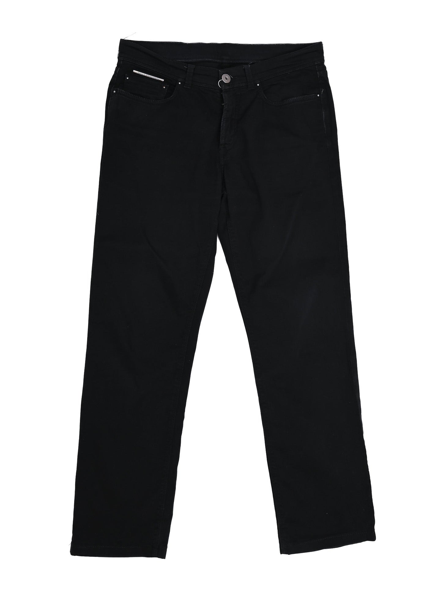 excellent trussardi black cotton jeans for women