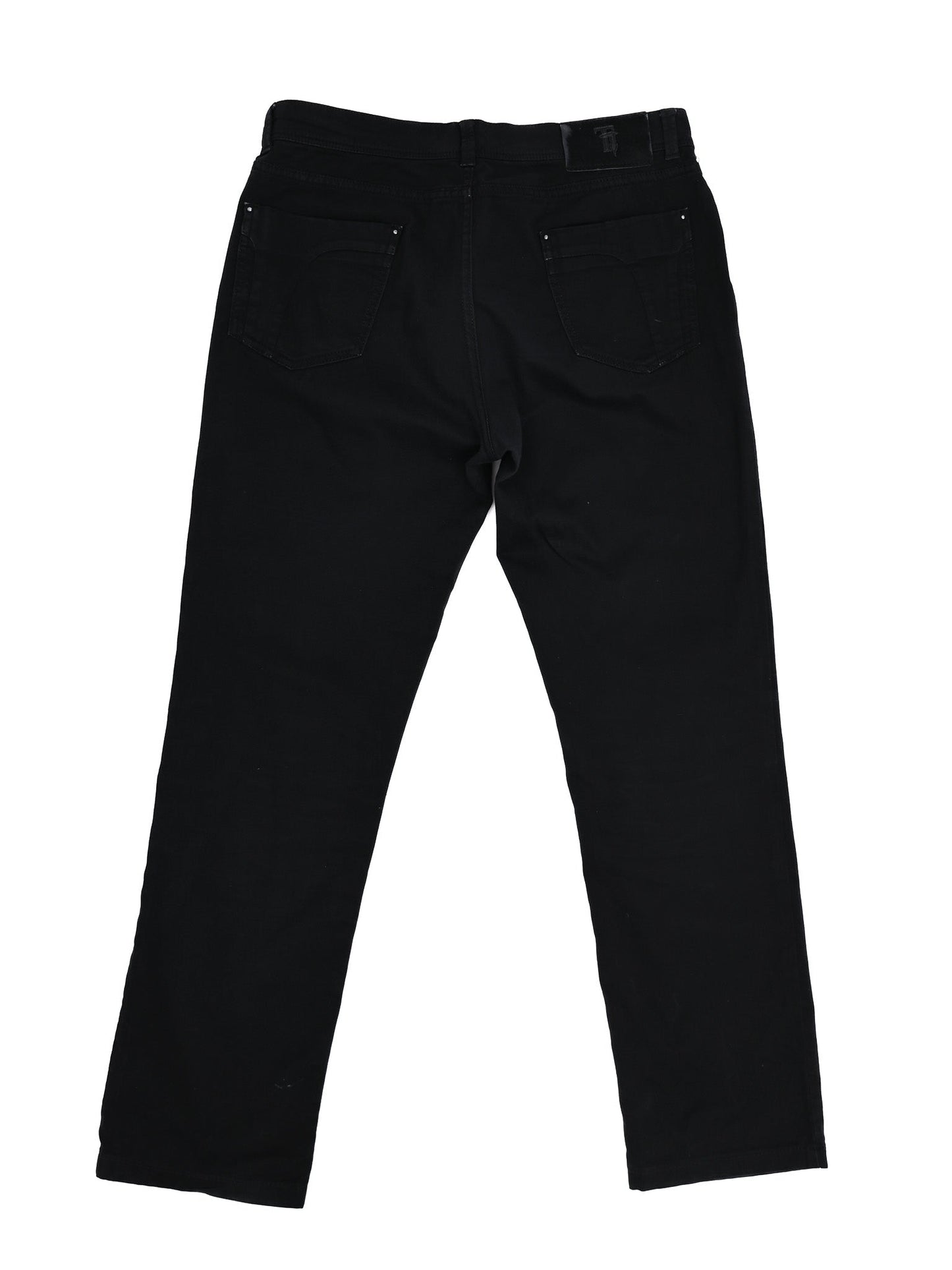 excellent trussardi black cotton jeans for women