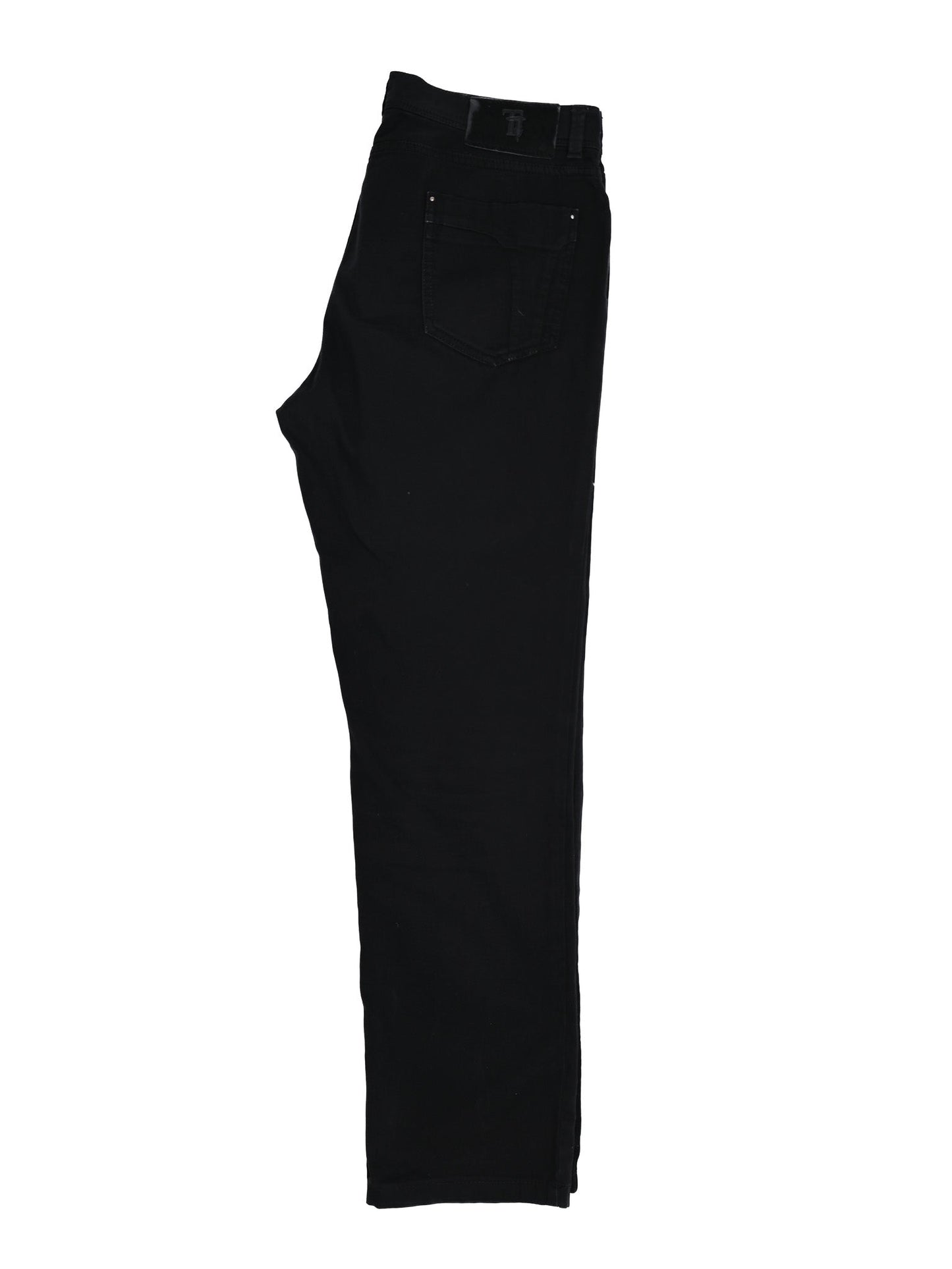 excellent trussardi black cotton jeans for women