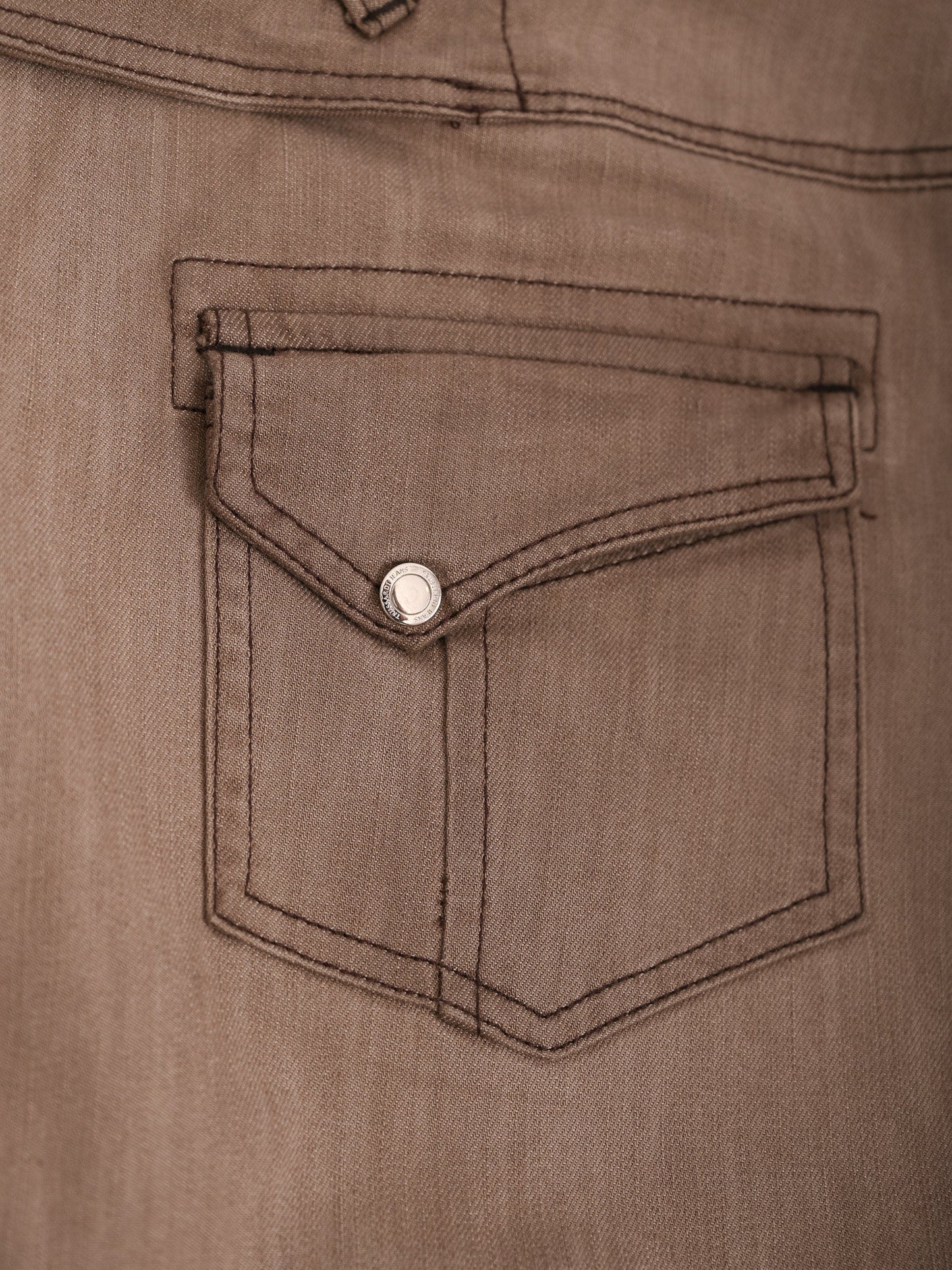 excellent trussardi cuffed brown jeans shorts orange cotton women