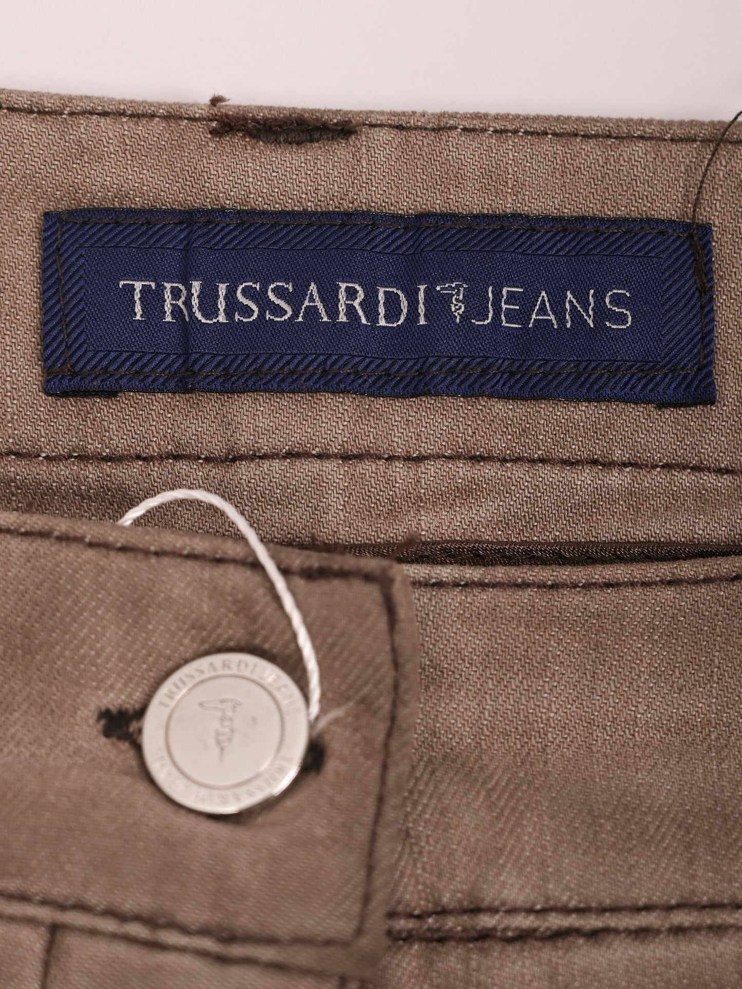excellent trussardi cuffed brown jeans shorts orange cotton women