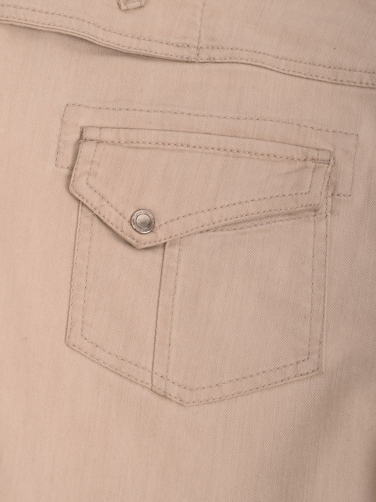 trussardi white cotton knee-length pants with floral embroidery