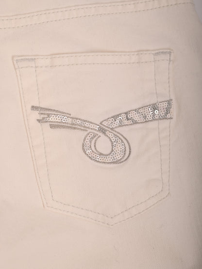 Trussardi Women's White Cotton Pants Size L Excellent Condition
